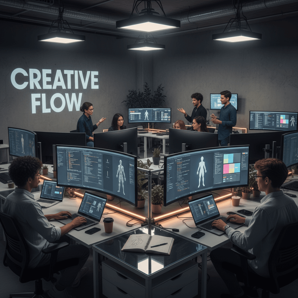 Development team workspace