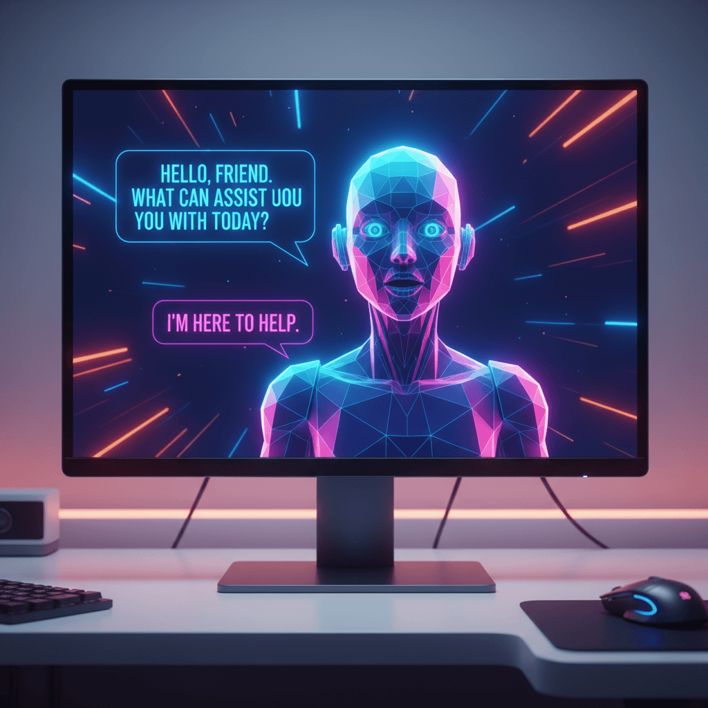 AI character conversation interface